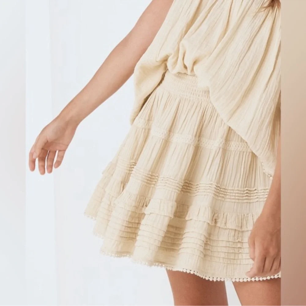 NEW! Spell & the Gypsy Collective Organic Cotton Sand Hanalei Skirt XS PriceFirm